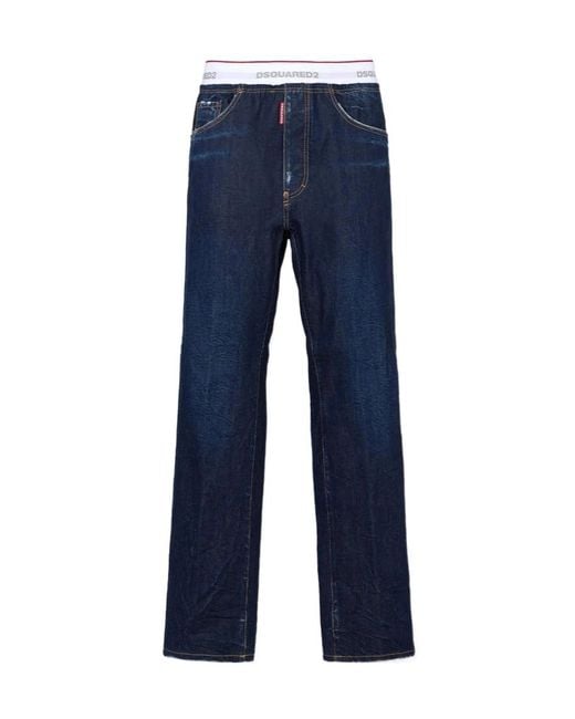 DSquared² Blue Dark Relax Pants for men