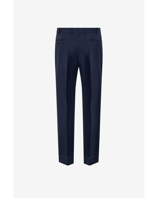 Brioni Blue Casual Trousers With Belt Loops for men