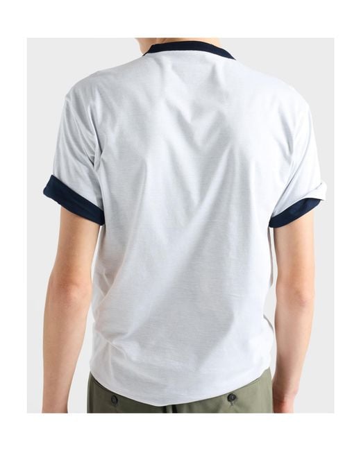 Prada White Reversible Crewneck T-Shirt for men
