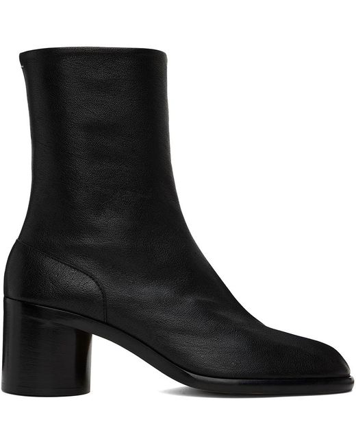 Maison Margiela Black Tabi Hook Closure Ankle Boots for men