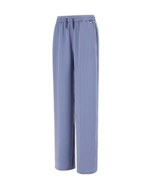 Herno Blue Drawstring Straight-Leg Pants