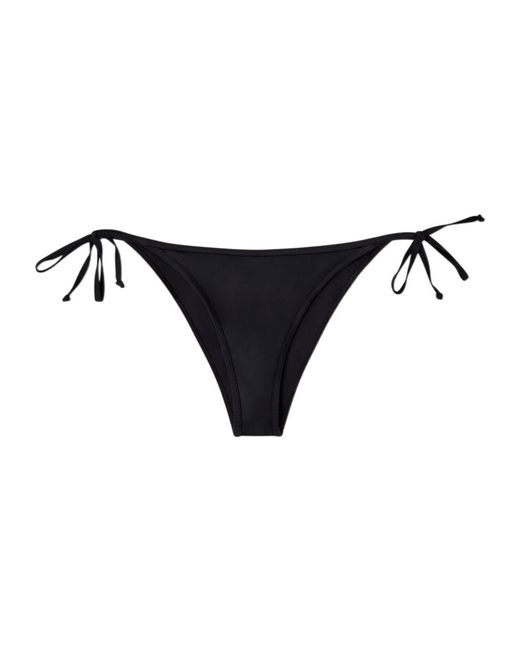 DIESEL Black Brazilian-D-Core Tie-Side Bikini Bottoms