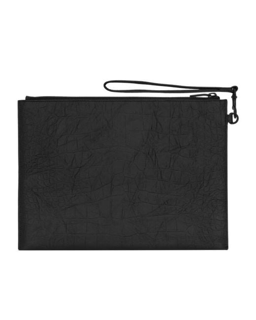 Saint Laurent Black Logo Plaque Ipad Case for men