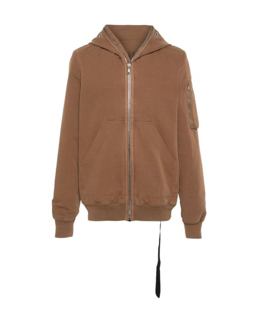 Rick Owens Brown Gimp Hooded Jacket for men