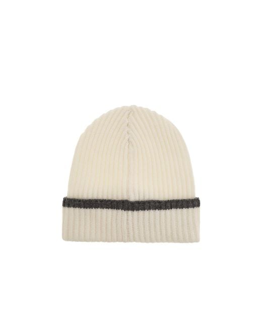 Brunello Cucinelli White Logo Hat