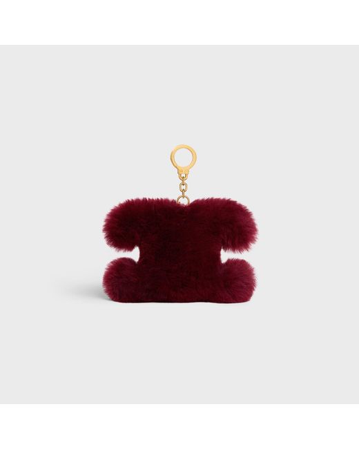 Céline Red Triomphe Pom-Pom Charm