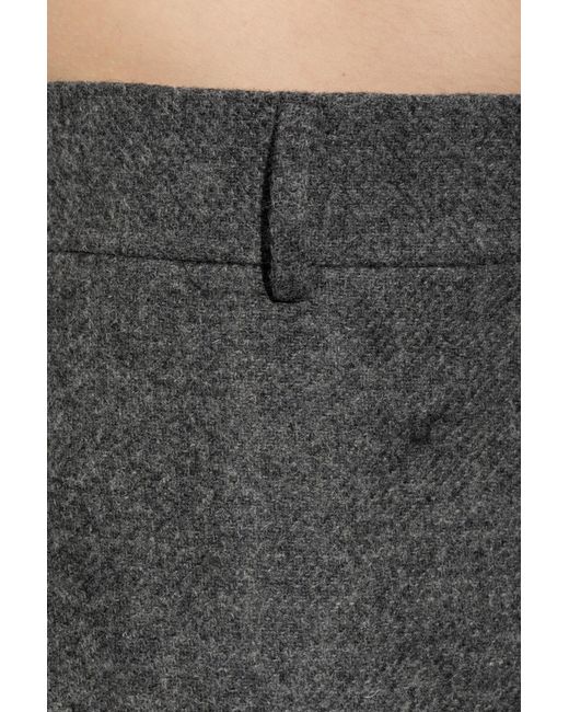 DSquared² Gray Tweed2 Wide-Pleat Pants for men