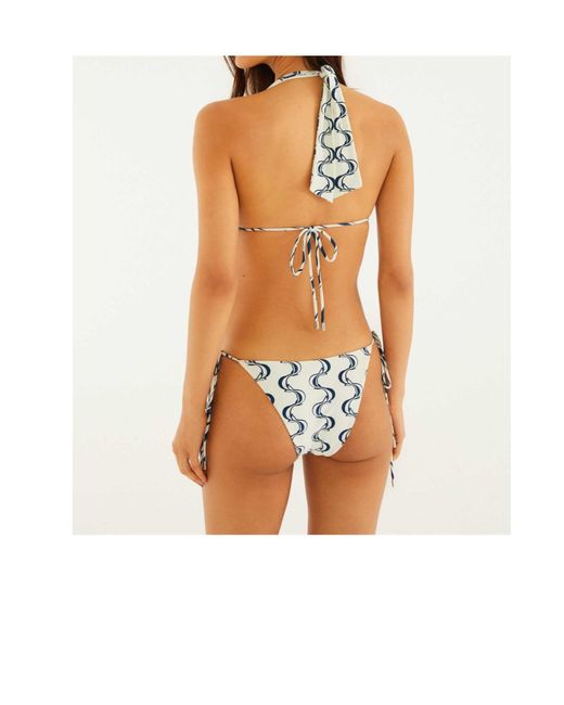 Farm Rio Blue Halter Bikini Top