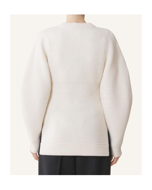 Lanvin Natural Balloon Sleeved Cardigan