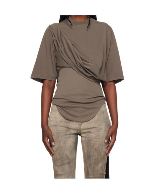 Rick Owens Gray Short-Sleeved T-Shirt