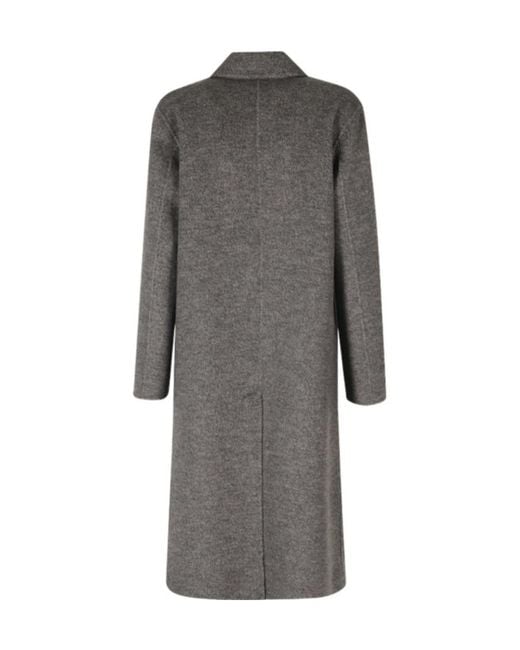 Seventy Gray Long-Sleeved Double-Breasted Coat