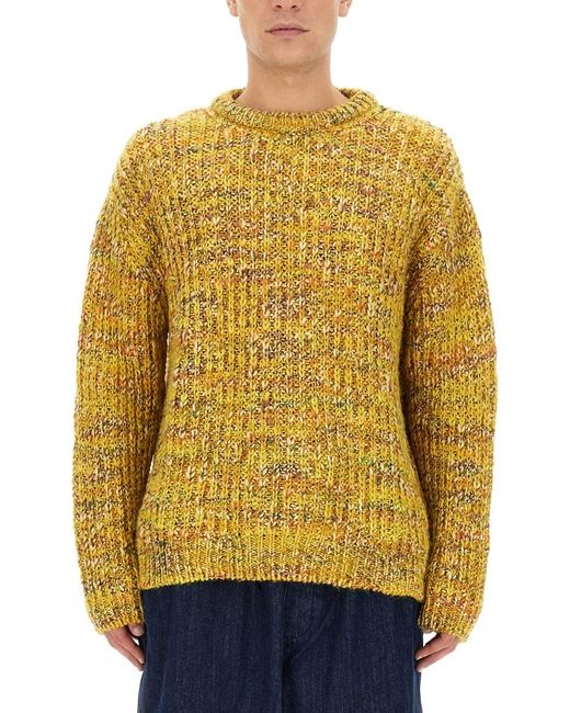 YMC Yellow Vintage Knit Granny Sweater for men