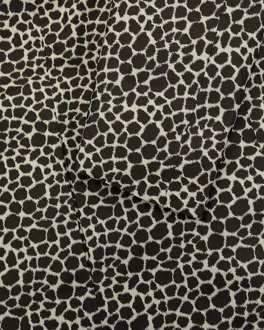 Weekend by Maxmara Gray Leopard Print Long Overcoat