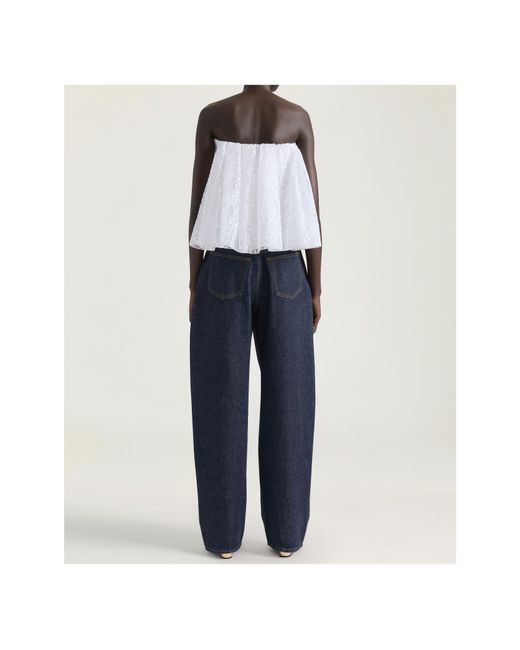 Givenchy White Bustier Cape Back Top