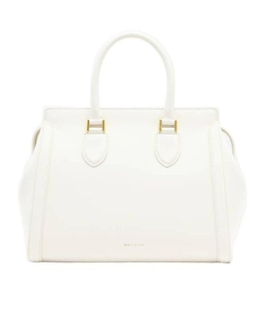 McQueen White Large Birdee Tote Bag