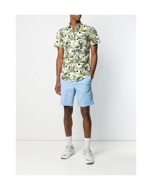 KENZO Blue Slim Straight Shorts for men