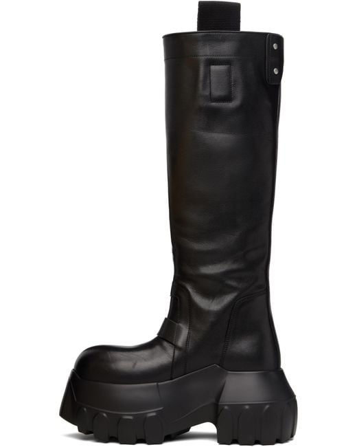 Rick Owens Black Rmega Tractor Tall Boots for men