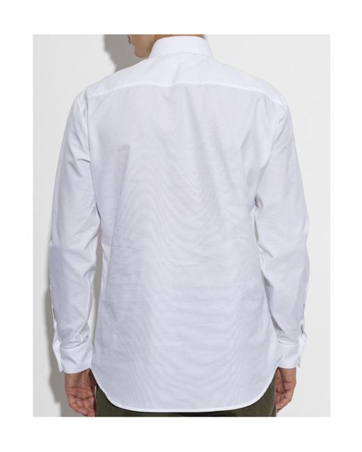 DSquared² White Collared Long-Sleeved Shirt for men