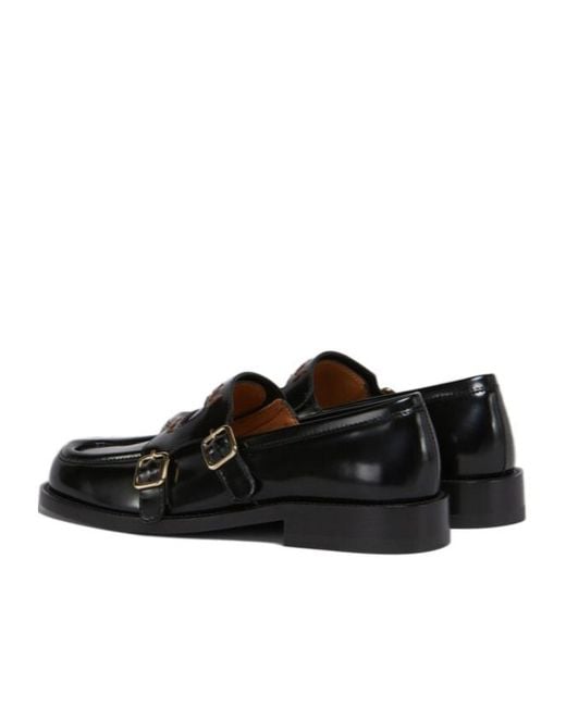 Marni Black Decorative Buckle Detailed Loafers