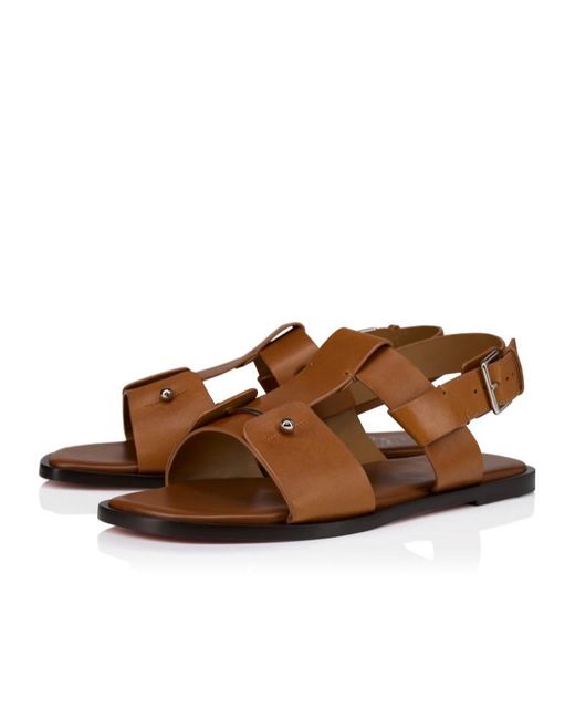 Christian Louboutin Brown Chambeliss Strappy Open-Toe Sandals for men