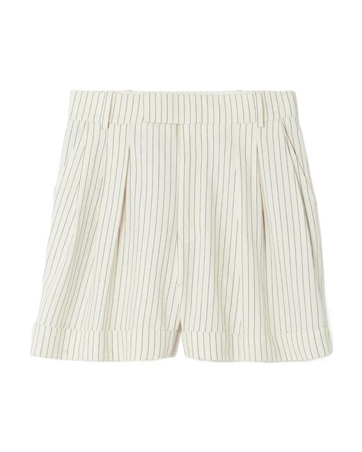FRAME White Striped Shorts