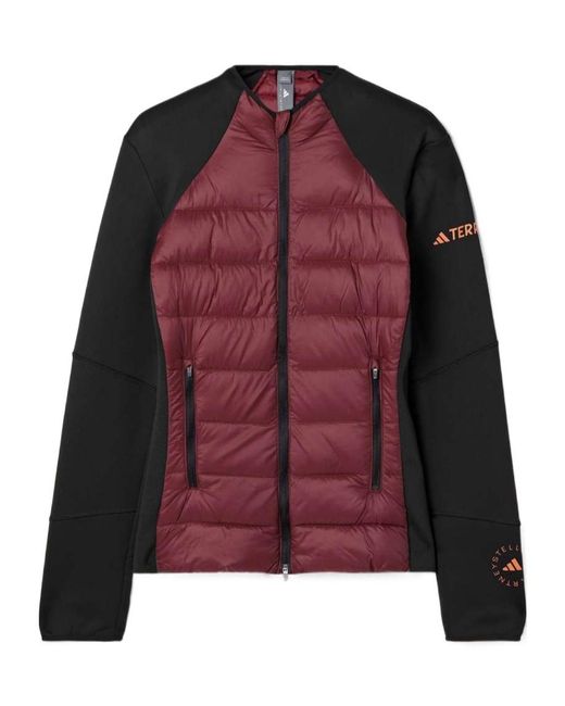 Adidas By Stella McCartney Red Padded Zip Jacket
