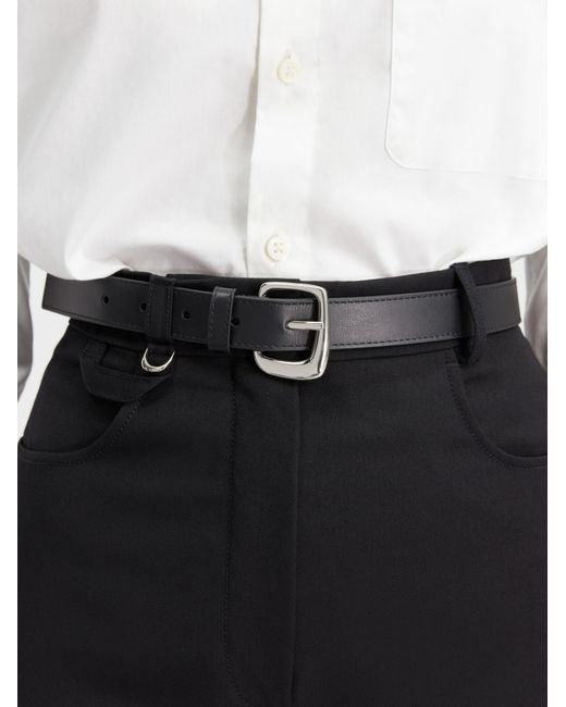 Jacquemus White La Ceinture Ovalo J Buckle Belt