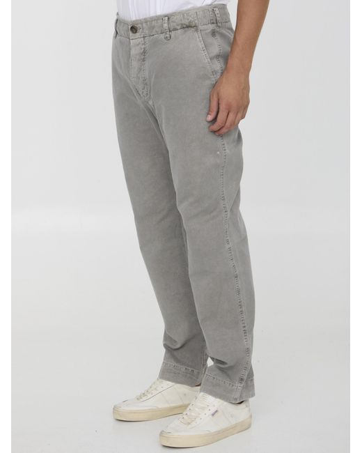 James Perse Gray Canvas Drawstring Pants for men