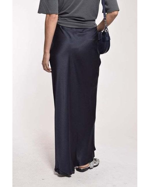 Anine Bing Blue Satin Skirt
