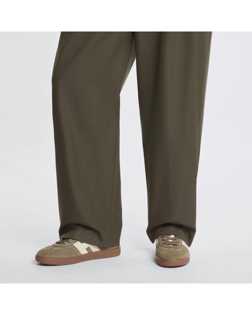 Hogan Brown H647 Logo-Patch Low-Top Sneakers for men
