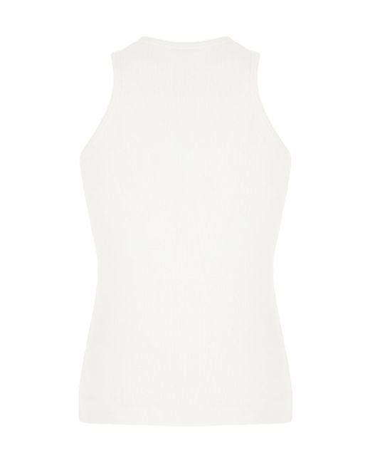 Moncler White Sleeveless Vest