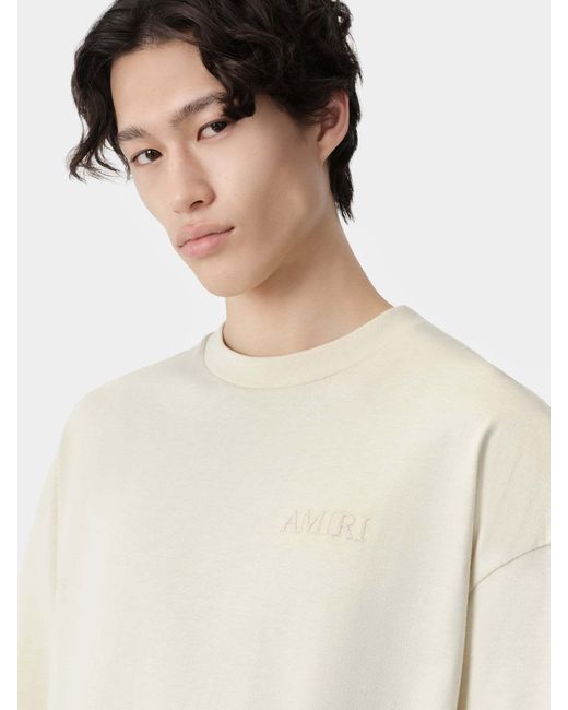 Amiri White Logo-Embroidered Cotton T-Shirt for men
