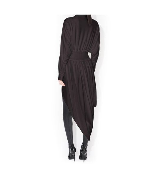 Alaïa Black Twisted Asymmetric Mini Skirt