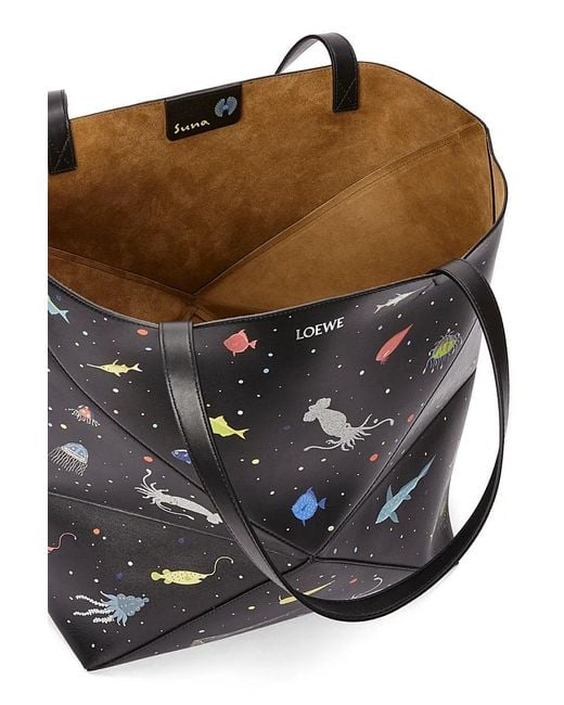 Loewe Black Deep Sea Xl Puzzle Fold Tote for men