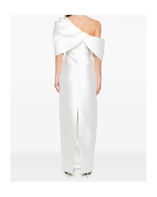 Solace London White London Bow Detail Dress
