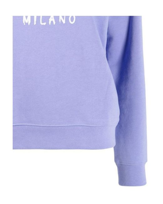 MSGM Blue Logo Details Sweater