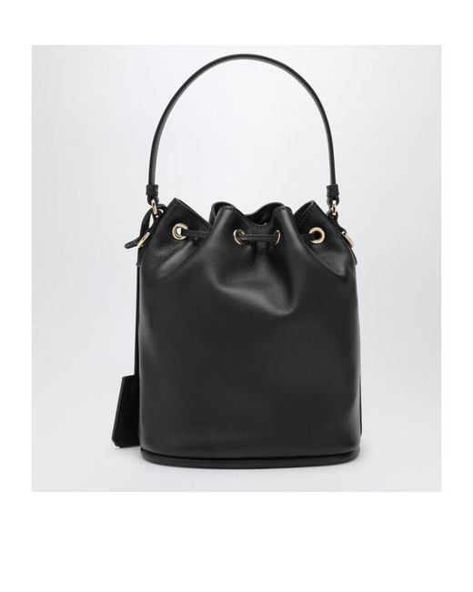 Prada Black Re-Edition 1978 Logo Plaque Bucket Bag