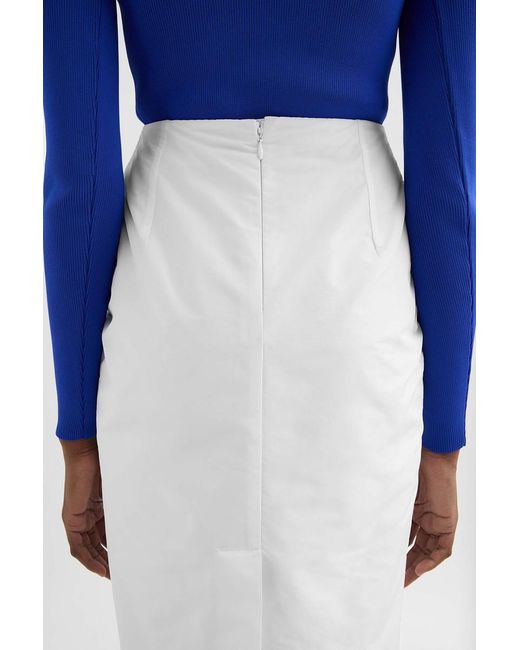 Jil Sander White Technical Faille Skirt