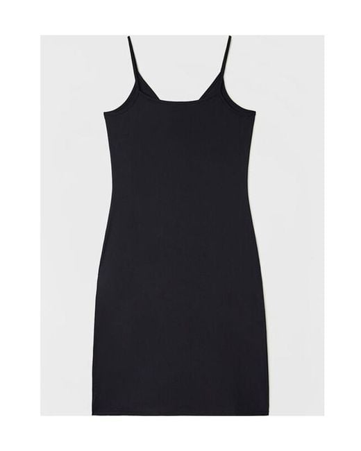 Jil Sander Black V-Neck Sleeveless Slip Mini Dress