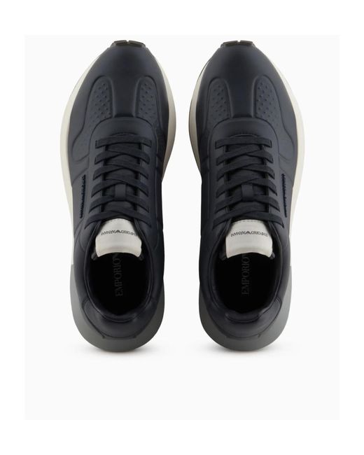 Emporio Armani Blue Low Top Sneakers for men