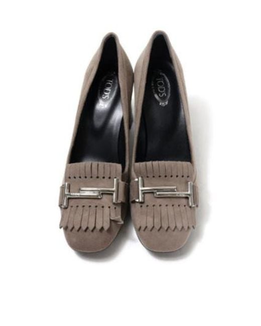 Tod's Gray Round Head High Heels