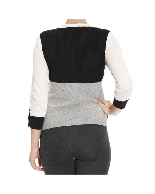 Armani Jeans White Single-Breasted Knitted Cardigan