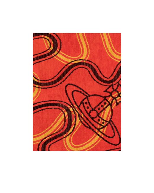 Vivienne Westwood Red Orb Pattern Beach Towel for men