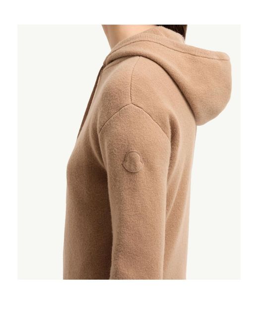 Moncler Natural Logo Patch Zip-Up Cardigan