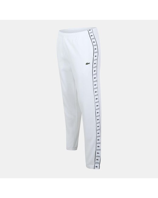 Lacoste White Minimalist Sports Trousers for men