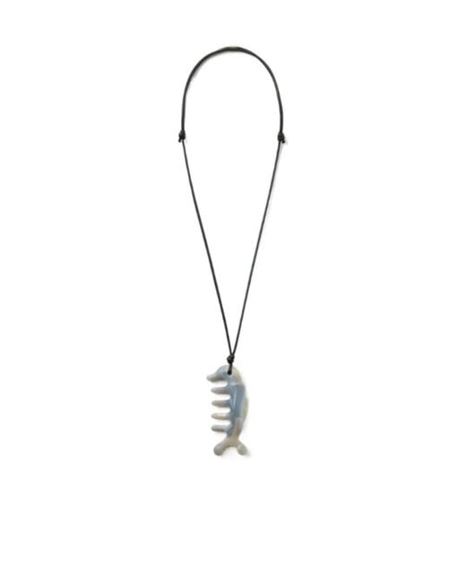 Lemaire White Beluga Gua Sha Necklace for men