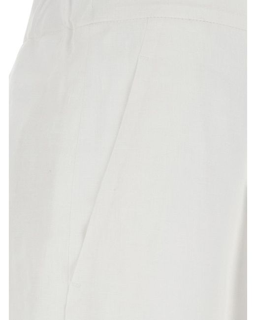 Max Mara White Studio Caravan Pleated Shorts