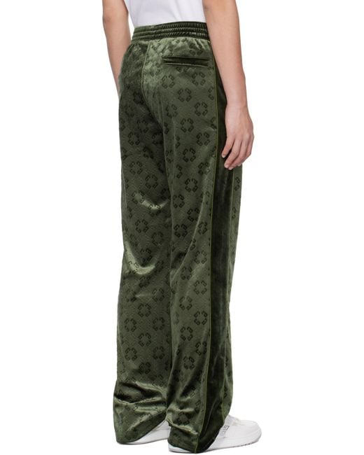 Givenchy Green Monogram Velvet Jogger Pants for men