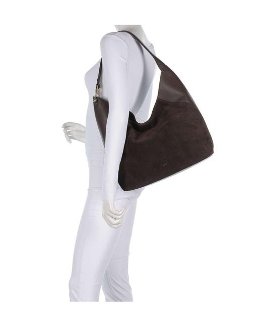 Furla Black Logo Lettering Large Hobo Shoulder Bag