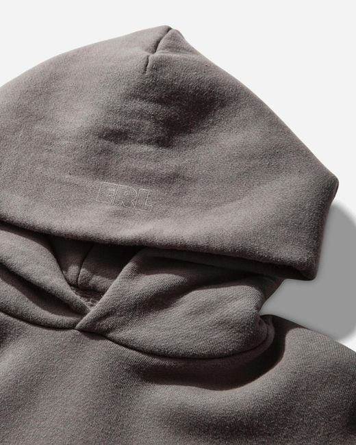 ERL Gray Embroidered Logo Hoodies for men